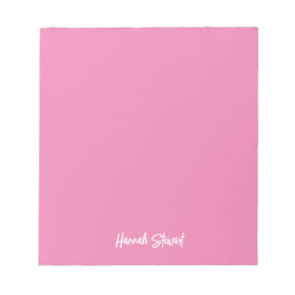 Stilfullt och trendigt rosa minimalistiskt flickak anteckningsblock