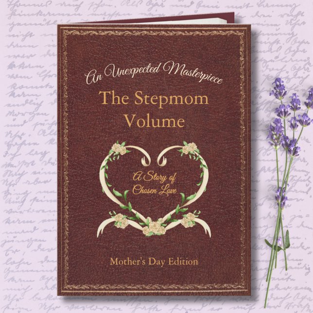 Stilfullt och unikt stegmamma saga fotokort kort (A 'First Edition' Tribute for Your Bonus Mom. Heirloom Quality Printed Style Keepsake.)