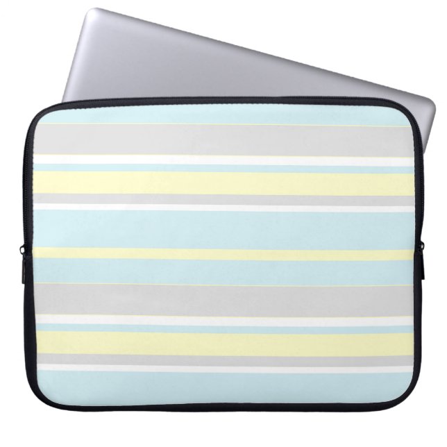 Stilfullt pastellfärgat linjer laptopfodral laptop fodral (Framsidan)
