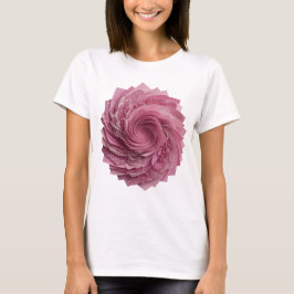 Stilfullt Rosa Rosa Ros Tryck T Shirt