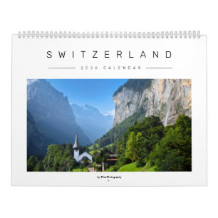 Stilfullt schweiziskt landskaps- och naturfoto 202 kalender