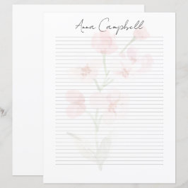 Stilfullt skriptnamn Monogram Bokstav Papper