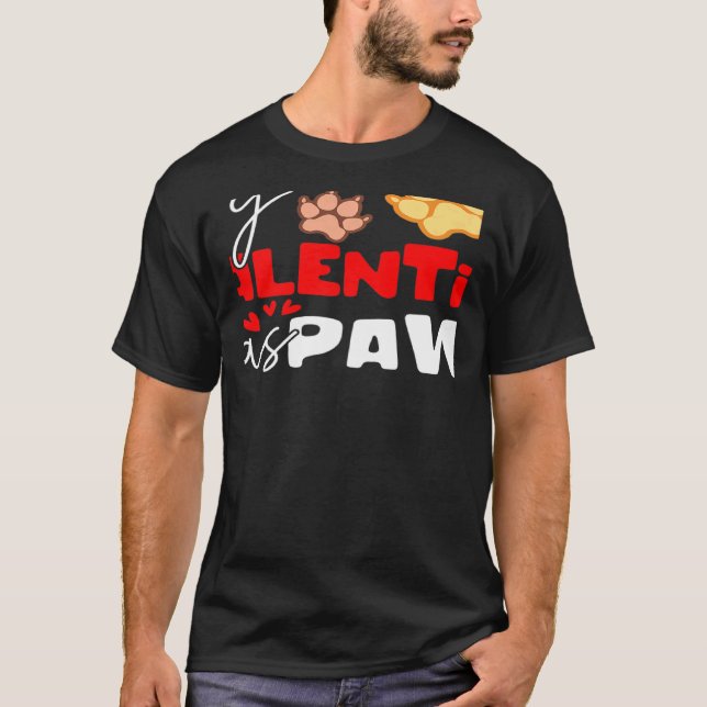 Stilfullt Statement Alla Hjärtans Dag Hund Partner T Shirt (Framsida)