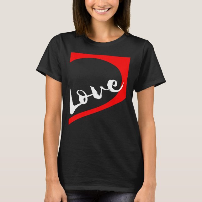 Stilfullt Statement Hjärta Romantisk Partnerlook A T Shirt (Framsida)
