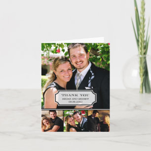 Stilfullt tackkort för bröllop