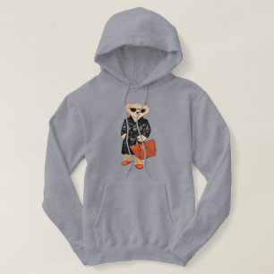 Stilfullt Teddybjörn Mode Trenchcoat Björn T Shirt