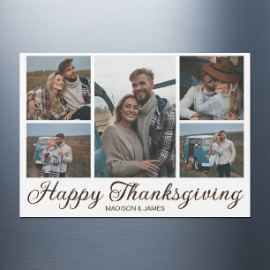 Stilfullt Thanksgiving Höst Foto Collage Magnet Ko