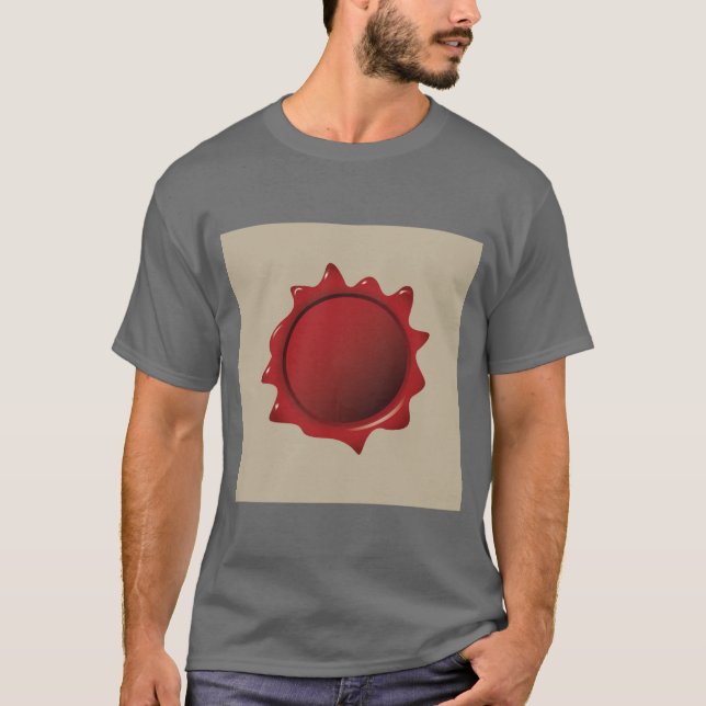 Stilfullt vaxrea T-shirt med tryck (Framsida)