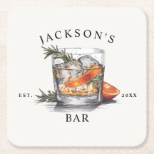 Stilfullt whisky-cocktailnamn & År Hembar