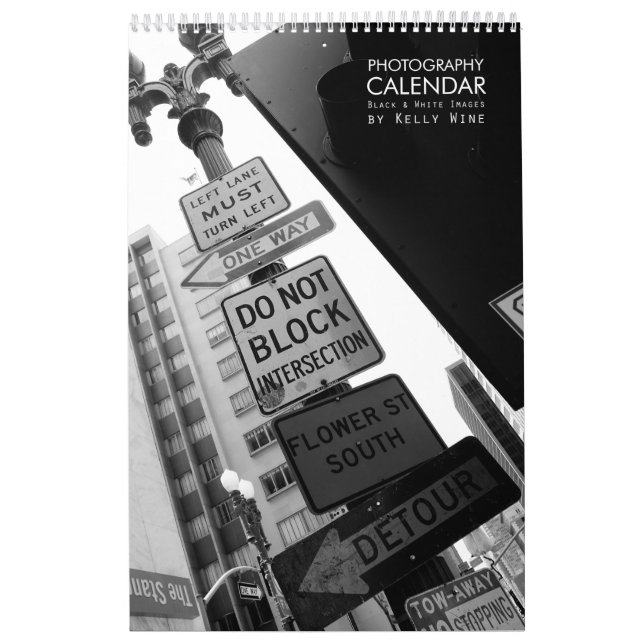 Stilig B&W-fotokalender - Kelly vin Kalender (Omslag)