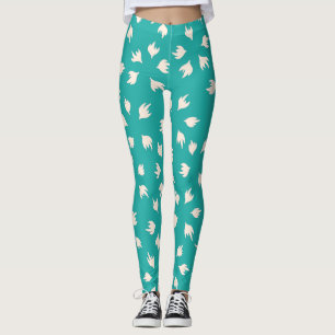 stilig Babyblå &vit Leggings
