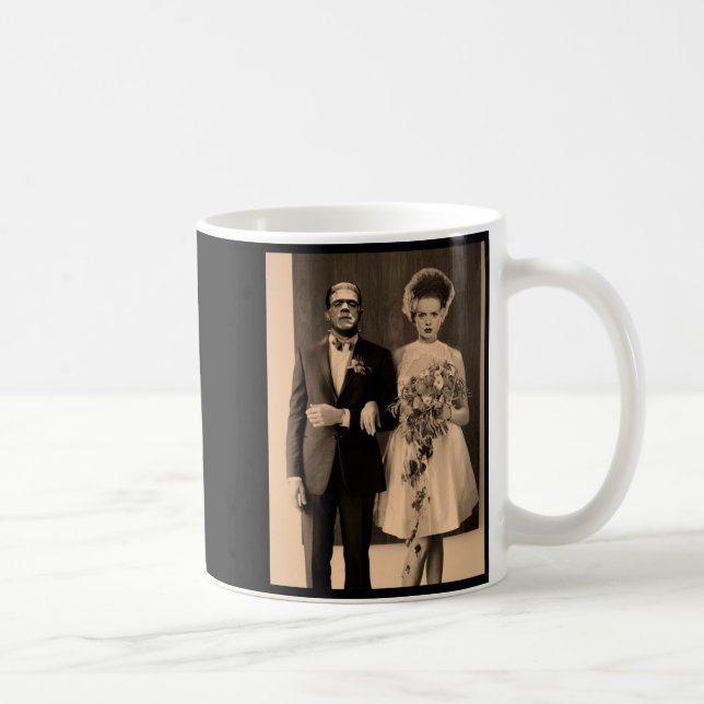 Stilig bröllopsdag - Monster Halloween-framträdand Kaffemugg (Höger)