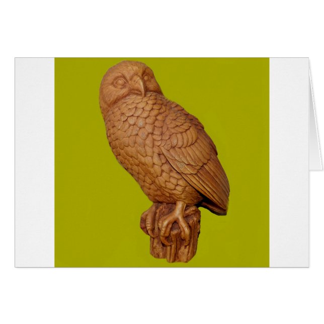 stilig brun uggla hälsningskort (Framsidan Horizontal)