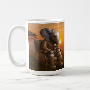 Stilig Elefant Resa Kaffemugg