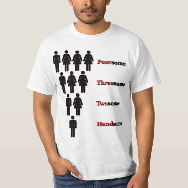 Stilig FoursomeThreesomeTwosome T Shirt (Framsida)