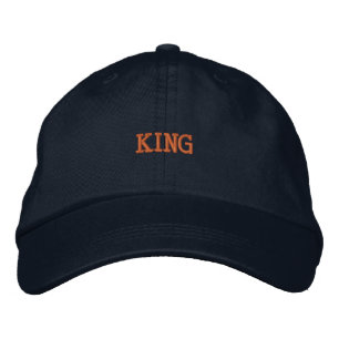Stilig KING Basic Justerbar Elegant Utseende Navy Broderad Keps