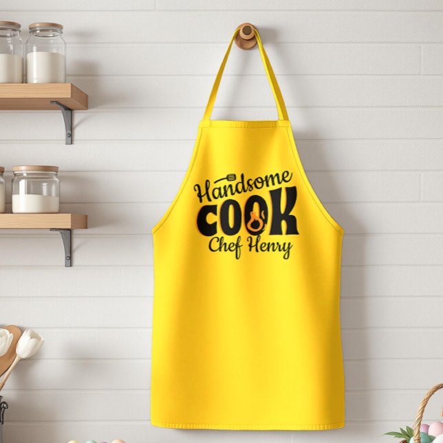 stilig kock för fantastisk förkläde (cook chef cooking customer handsome and can cook cook for him dad funny grillmaster dad grandpa )