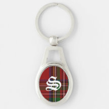 Stilig kunglig nyckelring för Stewart plädMonogram