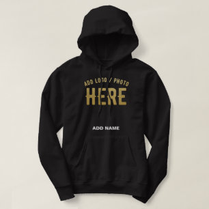 STILIG MODERN ANPASSNINGSBAR SVART VERIFIERAD VARU HOODIE