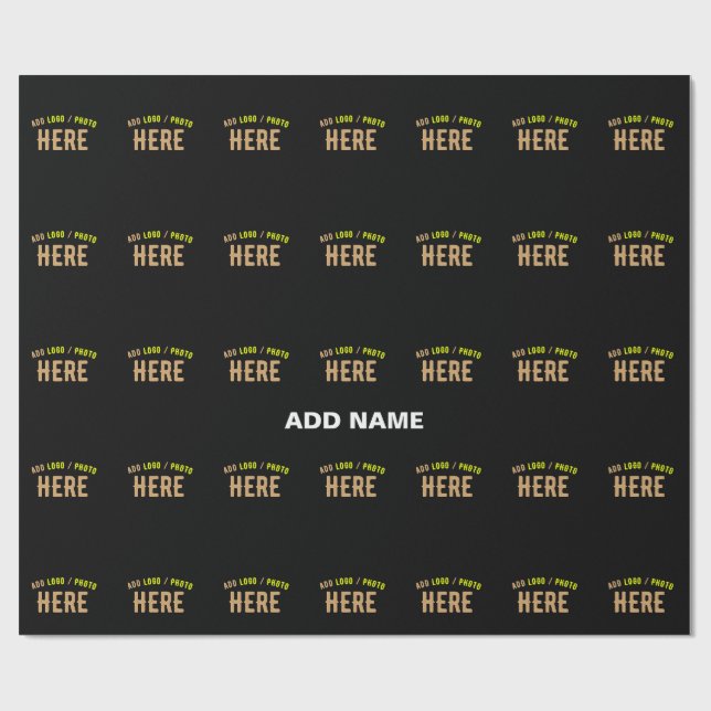 STILIG MODERN ANPASSNINGSBAR SVART VERIFIERAD VARU PRESENTPAPPER (Platt)