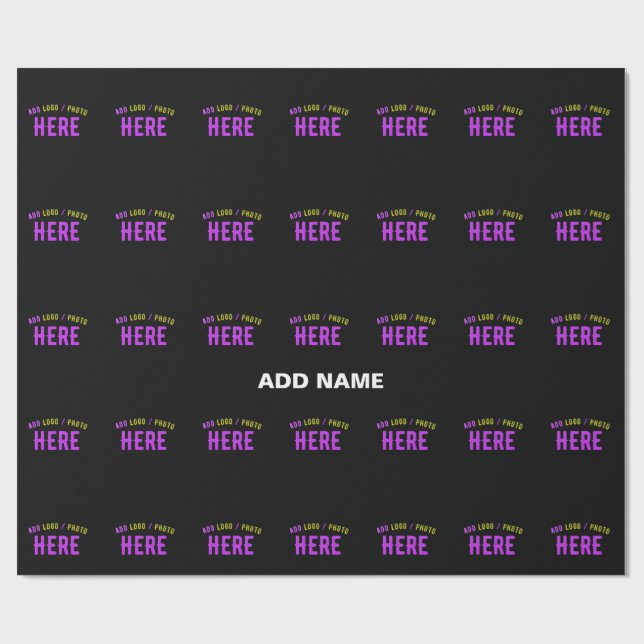 STILIG MODERN ANPASSNINGSBAR SVART VERIFIERAD VARU PRESENTPAPPER (Platt)