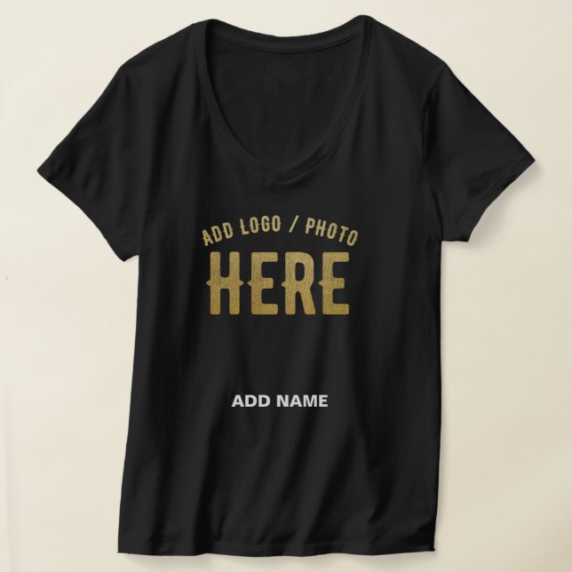 STILIG MODERN ANPASSNINGSBAR SVART VERIFIERAD VARU T SHIRT (Laydown)