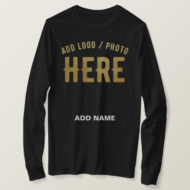 STILIG MODERN ANPASSNINGSBAR SVART VERIFIERAD VARU T SHIRT (Design framsida)