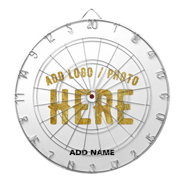 STILIG MODERN ANPASSNINGSBAR VIT VERIFIERAD VARUMÄ DARTTAVLA (Framsidan)