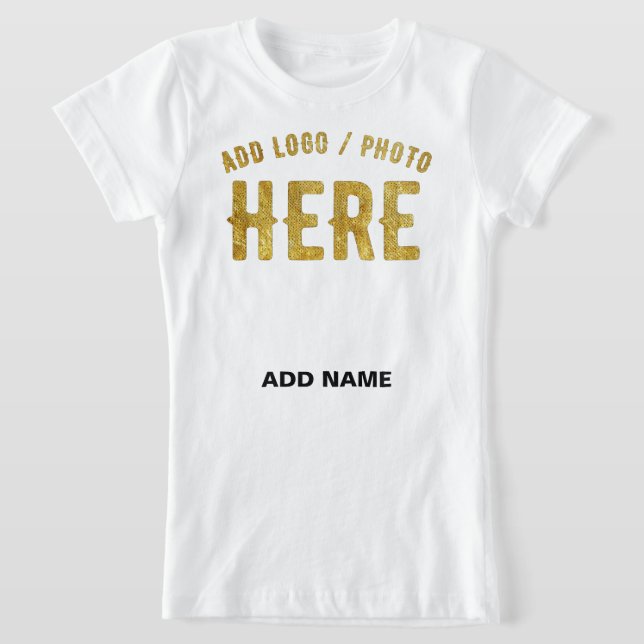 STILIG MODERN ANPASSNINGSBAR VIT VERIFIERAD VARUMÄ T SHIRT (Laydown)