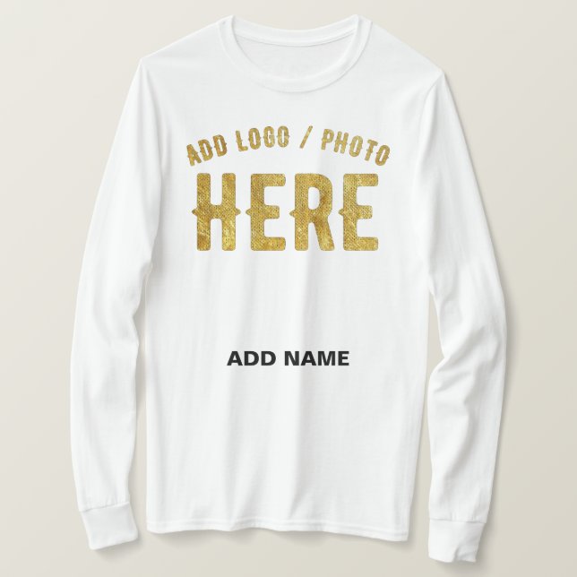 STILIG MODERN ANPASSNINGSBAR VIT VERIFIERAD VARUMÄ T SHIRT (Design framsida)