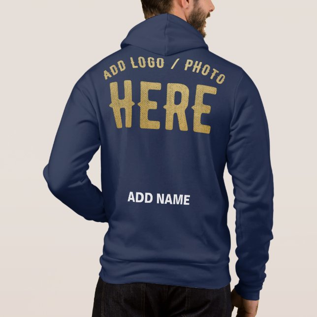 STILIG MODERN NAVBLÅ VERIFIERAD VARUMÄRKESKLÄDD T SHIRT (Baksida)