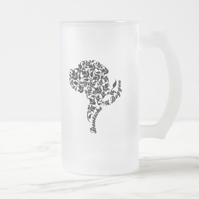 Stilig porträtt av Grand Danois Frostat Ölglas (Höger)