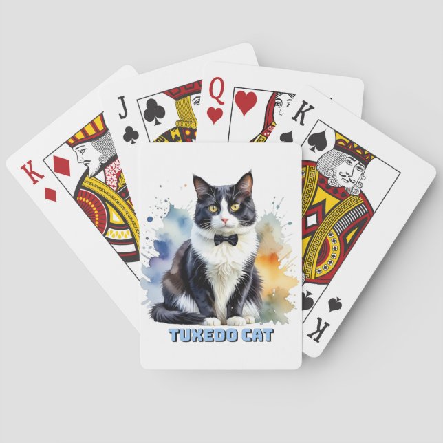 Stilig Smokingkatt Casinokort (Baksidan)