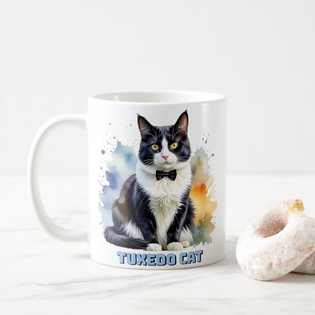 Stilig Smokingkatt Kaffemugg (Med munk)
