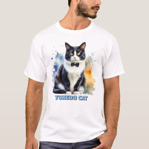 Stilig Smokingkatt T Shirt