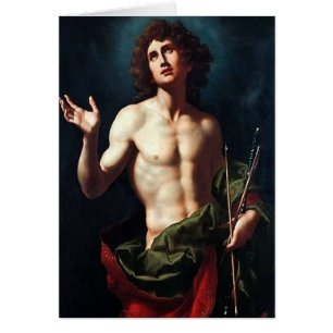 Stilig St. Sebastian Hälsningskort