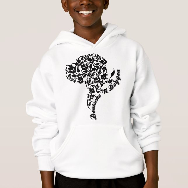 Stilig stor danes porträtt tee shirt (Framsida)