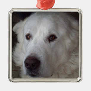 Stilig underbara Pyrenees hund Julgransprydnad Metall
