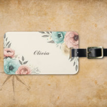 Stiliga akvarellskissiga blommor