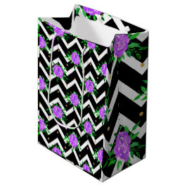 Stiliga Chevron Lila Blommor 