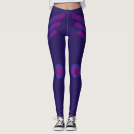 Stiliga diagonala linjer på indigoblå leggings