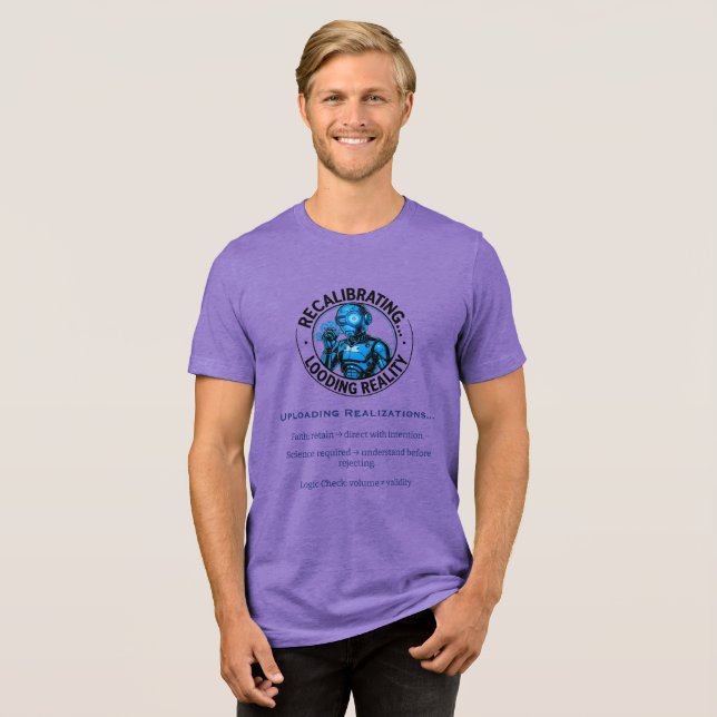 Stiliga Färger - Robotar Verklighetskontroll T Shirt (Framsida Full)