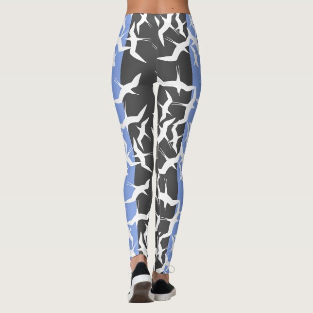 Stiliga flygande fågelkraftleggings leggings (Baksida)
