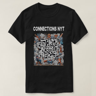 Stiliga Förbindelser NYT Design Svart T Shirt