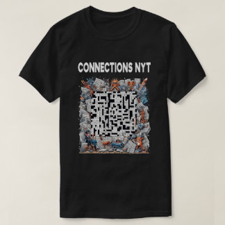 Stiliga Förbindelser NYT Design Svart T Shirt