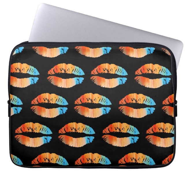 Stiliga läppar #3 laptop sleeve (Framsidan)