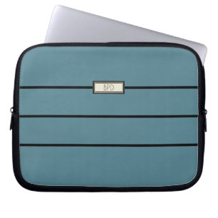 Stiliga monogram initialer Modern turkos Laptop Fodral