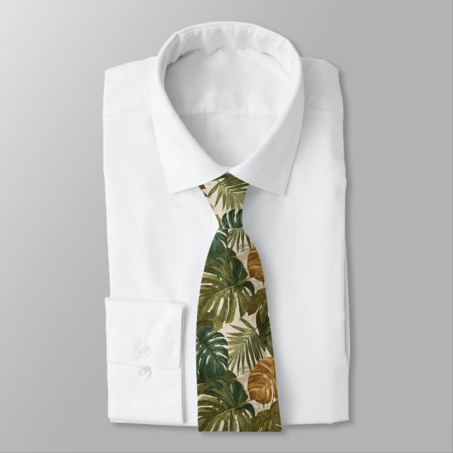 Stiliga pappors fadersdagspresenter Tropisk blomma Slips (Bunden)