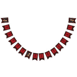 Stiliga pioner blommig accent födelsedagsfest vimplar