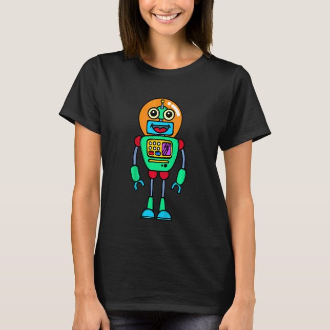 Stiliga robotleksaker för barn och tonåringar t shirt (Framsida)